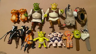 McDonalds Shrek Party Favors LOT 14 Shrek Donkey Puss N Boots Gingerbread Man • $64.99