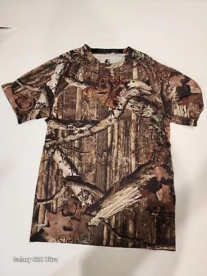 Mossy Oak Break-up Infinity Camo Shirt Men's L Dri Fit Hunting Camping Outdoors • $9.99