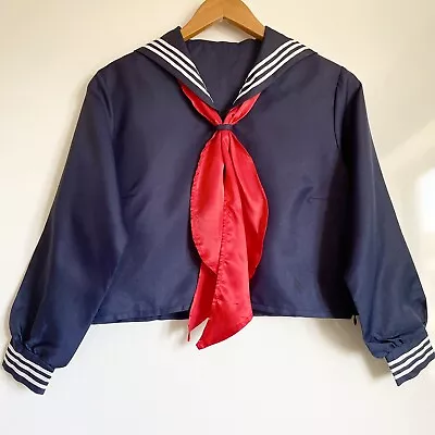 Vintage Japanese Seifuku Uniform Jacket School Navy Fancy Dress Sailor Shirt M • £15