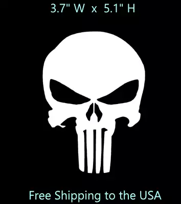  Punisher Skull Vinyl Window Decal   # P-1 • $2.75