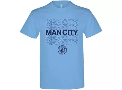 Man City Logo T Shirt Sky Blue Adults • £18.95