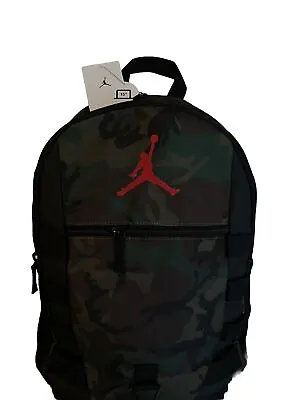 Nwt Michael Jordan Jumpman Boy's Backpack Green Camo School Laptop Bookbag $65 • $49.99
