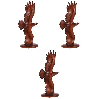  3pcs Eagle Shape Figurine Home Eagle Statue Eagle Sculpture Resin Eagle Craft • £34.55