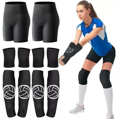 6 Pcs Volleyball Knee Pads Volleyball Shorts Volleyball Arm Sleeves With Prot... • $37.61