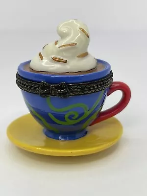 Midwest Of Cannon Falls PHB Cappuccino Cocoa Coffee Shop Cup Trinket Box • $21.99