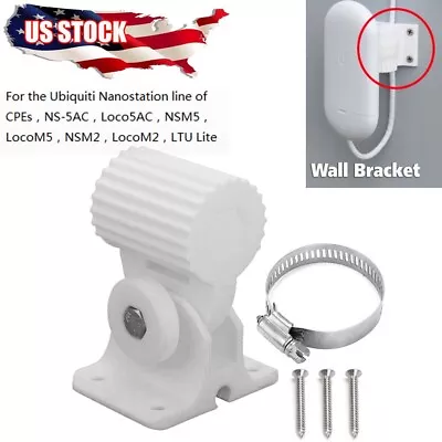 Wall Mount Bracket For Ubiquiti NanoStation Loco5AC NS-5AC LocoM5 M5 NSM5 Black • $17.99