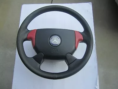 Mercedes 4 Spoke BLACK/RED Sport Steering Wheel C230 W202 SLK  W210 R170 R129  • $325.99