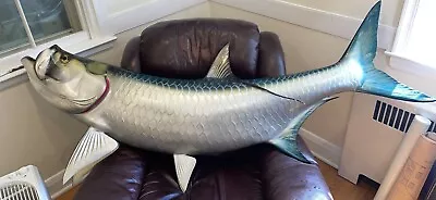 71” Tarpon Full Mount Taxidermy Replica 1985 Key West Catch Great Color!! • $349