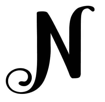 N Monogram Initial Letter Winter Font Vinyl Decal Sticker Choice • $2.99