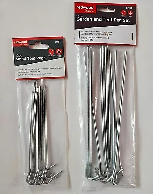 CAMPING TENT PEGS GALVANISED METAL STEEL GROUND STAKES GAZEBO TARPAULIN 7  Or 9  • £3.15