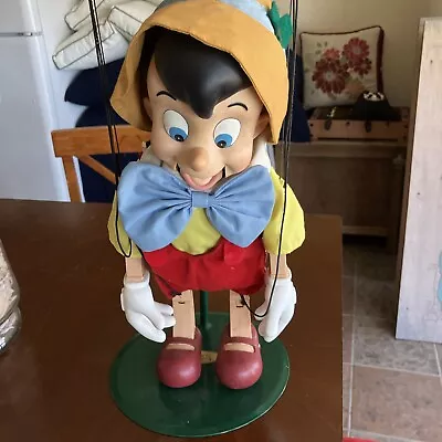 TELCO Pinocchio Disney Classics Marionette Holiday Puppet W/Stand Sings As Found • $20