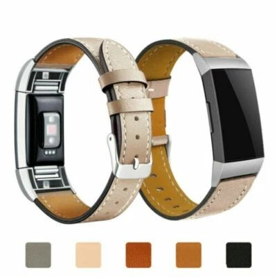 $10.86 • Buy Strap Classic Wristband New Band Genuine For Leather Replacement Fitbit Charge 2