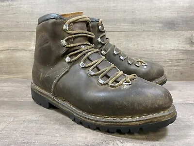 VINTAGE RAICHLE Hiking 7301 Mountaineering Boots Heavy Duty Leather Mens Sz 8.5N • $69.30