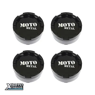 4 X Moto Metal MO983 Wheel Center Cap Snap In 8 Lug Gloss Black MO983CAPB3-GB • $88
