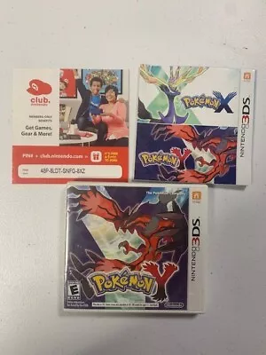 Pokemon Y (Nintendo 3DS) Original Case & Manual AND Insert Only • $22.99