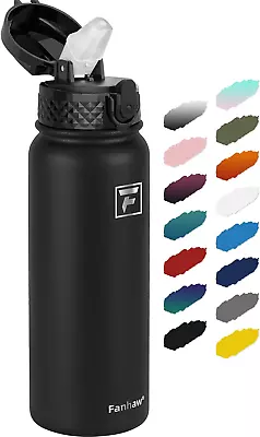 20 Oz Insulated Stainless Steel Water Bottle With Straw Lid - Leak & Sweat Proof • $16.88