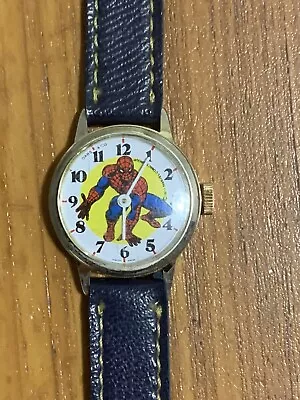 Vintage Marvel The Amazing Spider-Man Windup Wristwatch 1977 Dabs & Co.  WORKS! • $49.99