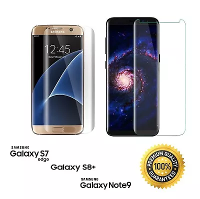 For Samsung Note 9  S6 S7 S8 S9 5D Full Curved Temper Glass Tempered Screen • £1.49