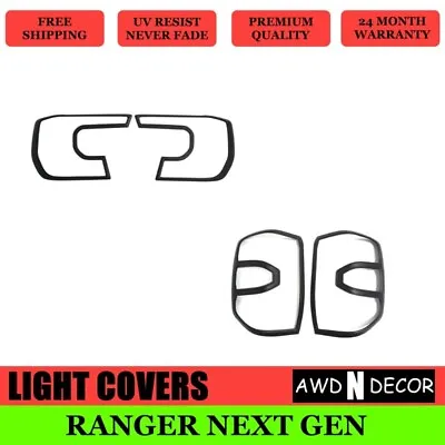 Headlight & Taillight Covers Surroundings For Ford Ranger Next Gen Xl/xls Trim • $69.99