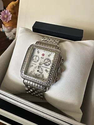 Michele Diamond Deco Wrist Watch For Women MW06P01A1046 • $750