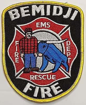 Bemidji Minnesota Fire Dept. Patch Featuring Paul Bunyan / Babe The Ox EMS • $12