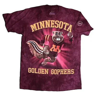 The Mountain Minnesota University Golden Gophers T-Shirt Mascot Red Tie Dye • $12.72