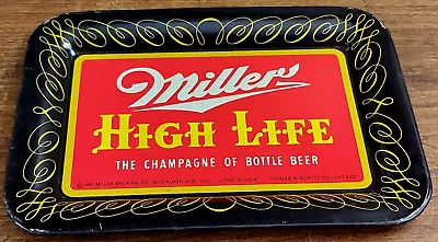 Vintage Miller High Life Beer Tip Tray 1952 Champagne Of Beers Milwaukee • $12.99