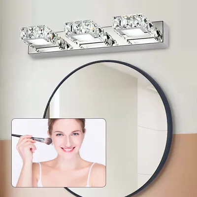 Modern Bathroom LED Crystal Mirror Light Wall Lamp Fixtur Bathroom Light Fixture • $37.05