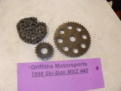 1998 97-99 SKIDOO MXZ 440 Drive Chain Gear Sprocket Set 22 44T 5040560 5040709 • $65