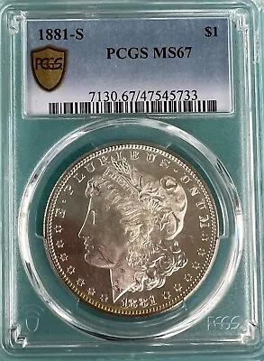1881-S Morgan Silver Dollar $1 PCGS MS67 • $1195