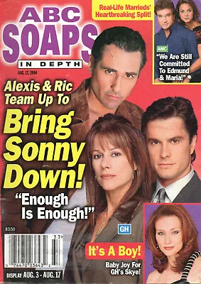 ABC SOAPS IN DEPTH August 17 2004 Maurice Benard Nancy Lee Grahn Rick Hearst • $20