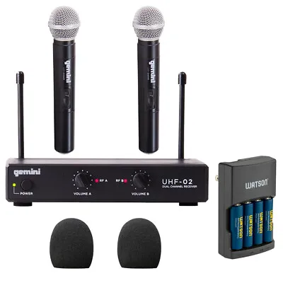 Gemini Sound UHF-02M-S12 Wireless Handheld System With Charger Foam Mic KIT • $219.99