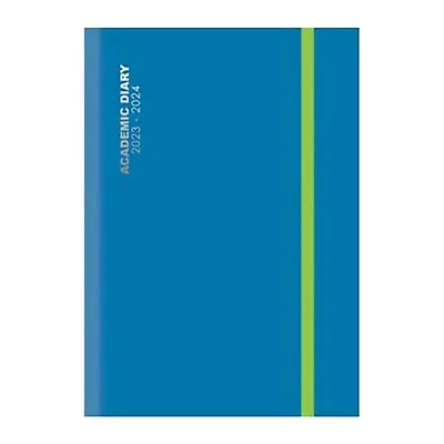 £8.09 • Buy 2023/2024 A4 Day A Page Mid Academic Diary Hardback Elastic Band Student SKYBLUE