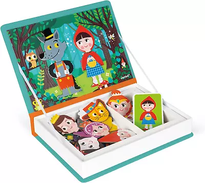 Janod - Magneti'Book Story Book - 40-Piece Magnetic Educational Set - Encourages • £24.26