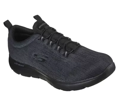 NEW Skechers Men's Summits - Louvin Slip-on Comfort Sneaker Black Medium Size US • $55.99