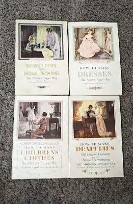 Vintage Singer Sewing Library Book Set Of 4 Books 1930s • $12.99