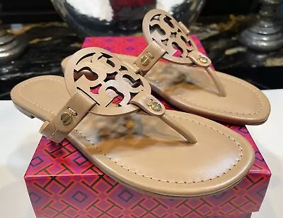 New Tory Burch Miller Light Makeup Smooth Calf Leather Sandals Sz 6 M /Box • $155