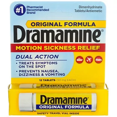 4 Pack Dramamine Original Formula Motion Sickness Relief Tablets • $26.09