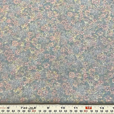 Vintage Cranston Schwartz-Liebman Tex Semi Sheer Pastel Florals By The Half Yard • $8