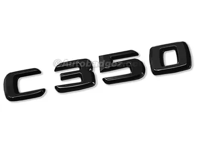 BRAND NEW 3D Adhesive C350 Gloss Black Badge Emblem Fits Mercedes Benz W204 C350 • $24.99