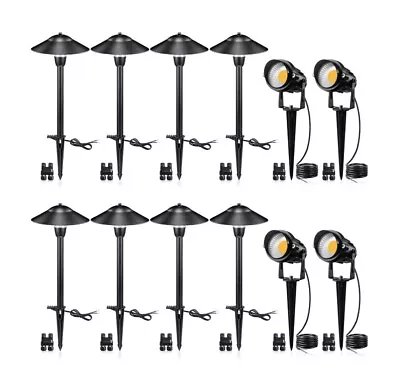 Sunvie Low Voltage Landscape Lights Kit 8x Pathlights 4x Spotlights • $139.99