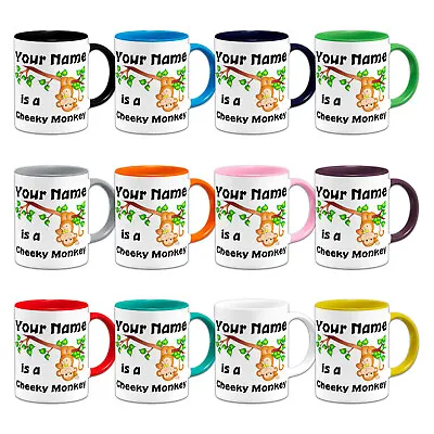 Personalised (Any Name) Is A Cheeky Monkey Gift Mug - Variation • £8.99