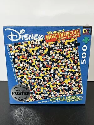 Disney Worlds Most Difficult Jigsaw Puzzle Mickey Mouse Double Sided 500 Pieces • $14.99