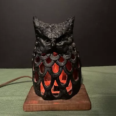 Cast Iron Owl Lantern Wall Sconce Japan Early 20th Century Electrified Lamp RARE • $85