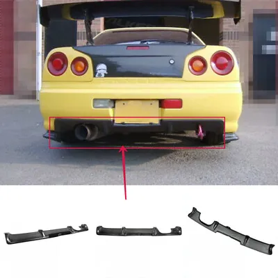 For Nissan Skyline R34 GTR OE Rear Bumper Diffuser Addon Wing Lip Carbon Fiber • $467.36