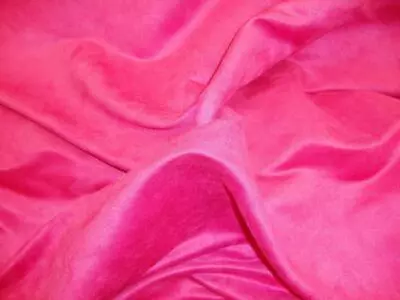 FUSCHIA Faux Micro Suede Upholstery Fabric Polyester Upholstery Drapery  • $13.25
