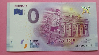 0 Euro Note Germany Football 2018-3-DE XERU • £4.45