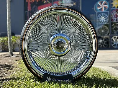 24  Chrome Wire Wheel Monte Carlo Box Chevy Impala Wheels Only • $15000