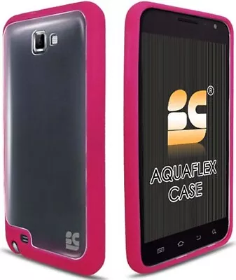 NEW PINK CLEAR AQUAFLEX TPU SKIN CASE FOR SAMSUNG GALAXY NOTE I717 N7000 I9220 • $9.95