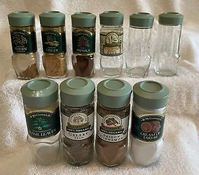 Vintage McCormick GREEN Lid Spice Jars - Choose Yours.    Buy More And Save! • $8.50